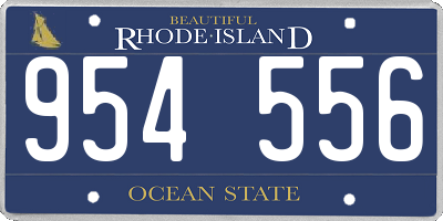RI license plate 954556