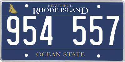 RI license plate 954557