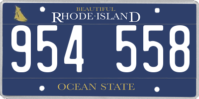 RI license plate 954558