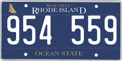 RI license plate 954559