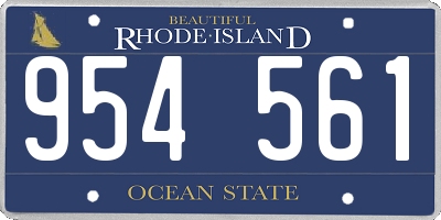 RI license plate 954561
