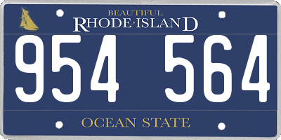 RI license plate 954564