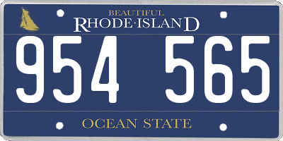RI license plate 954565
