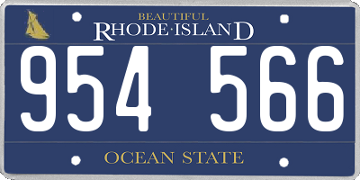 RI license plate 954566