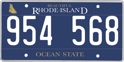 RI license plate 954568