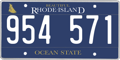 RI license plate 954571