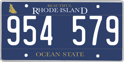 RI license plate 954579