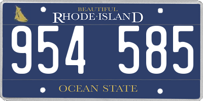 RI license plate 954585