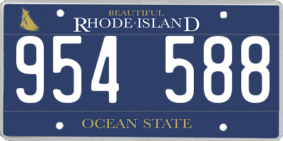RI license plate 954588
