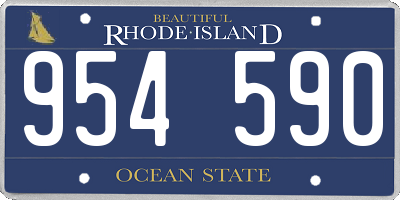 RI license plate 954590