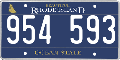 RI license plate 954593