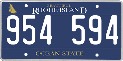 RI license plate 954594