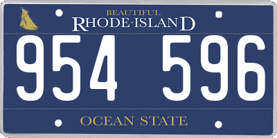 RI license plate 954596