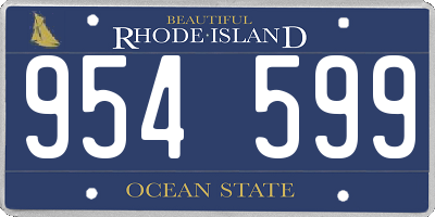 RI license plate 954599