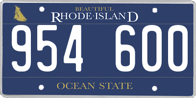 RI license plate 954600