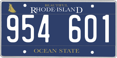 RI license plate 954601