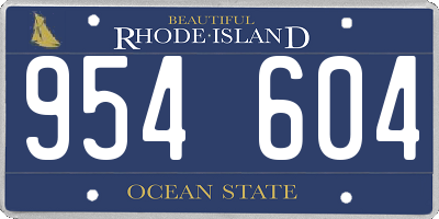 RI license plate 954604