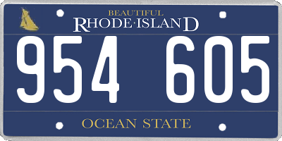 RI license plate 954605