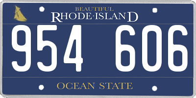 RI license plate 954606