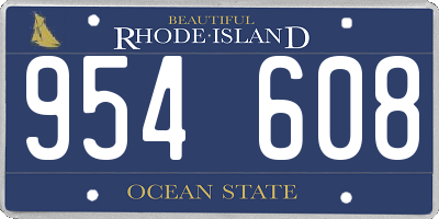RI license plate 954608