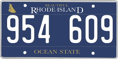 RI license plate 954609