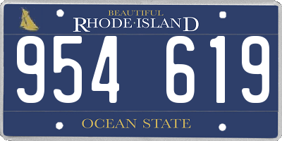 RI license plate 954619