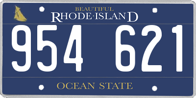 RI license plate 954621