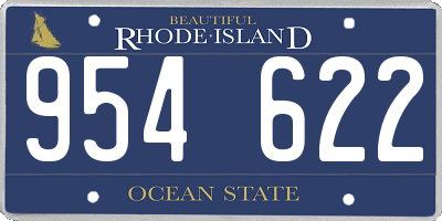 RI license plate 954622