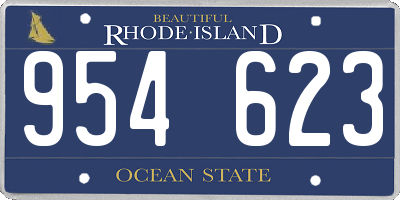 RI license plate 954623