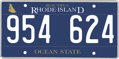 RI license plate 954624