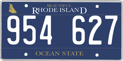 RI license plate 954627