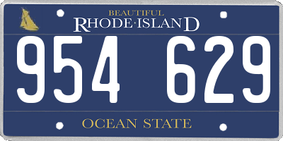 RI license plate 954629