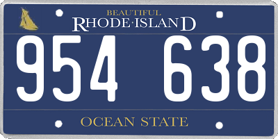 RI license plate 954638