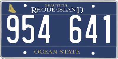 RI license plate 954641