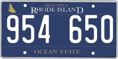 RI license plate 954650