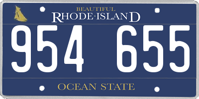 RI license plate 954655