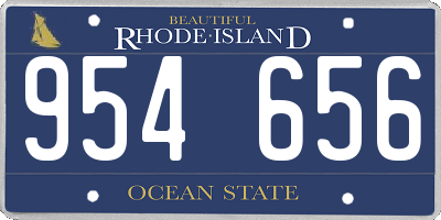 RI license plate 954656