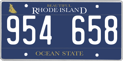 RI license plate 954658