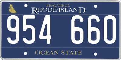 RI license plate 954660
