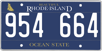 RI license plate 954664