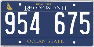 RI license plate 954675