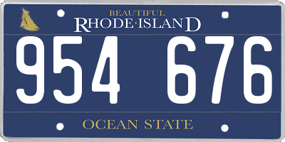 RI license plate 954676