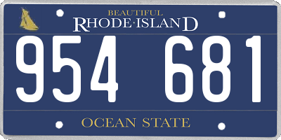 RI license plate 954681