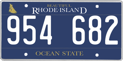 RI license plate 954682
