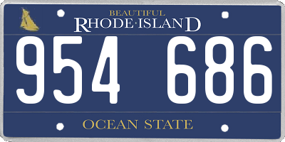 RI license plate 954686