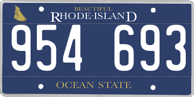 RI license plate 954693