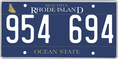 RI license plate 954694