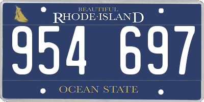 RI license plate 954697