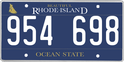 RI license plate 954698