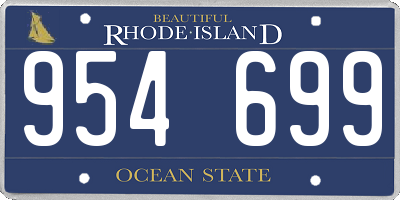 RI license plate 954699